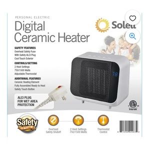 Soleil Electric Digital Ceramic Heater 1500W